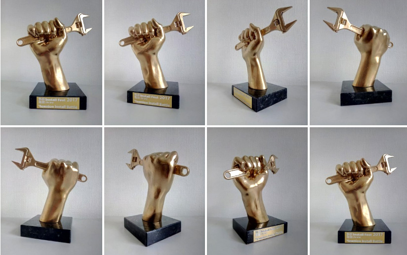 award statues for Install Battle winners